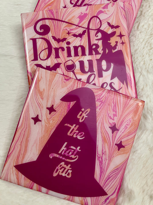 A Witches Toast Coaster Set