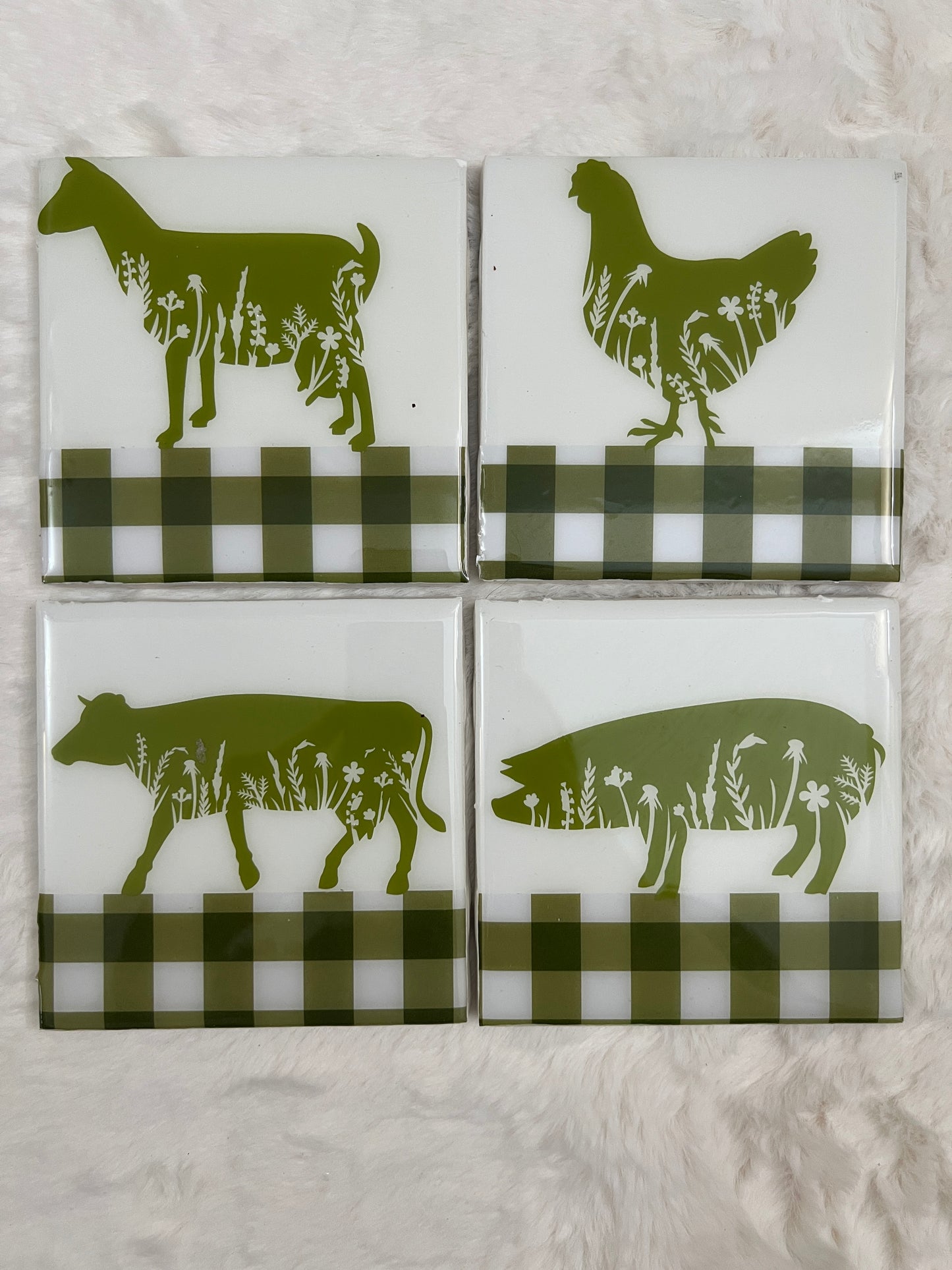 Farm Life Coaster Set