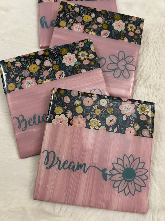 Flowers That Whisper Coaster Set