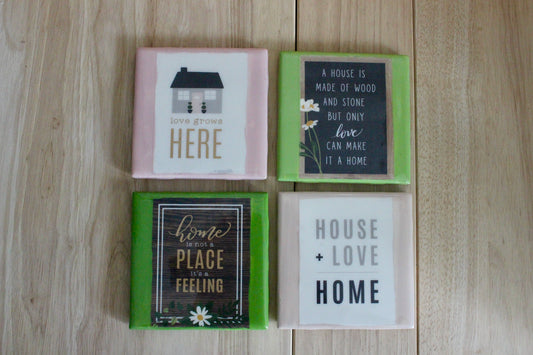 House & Home Coaster Set