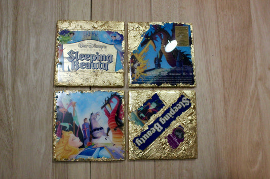 Sleeping Beauty VHS Coaster Set