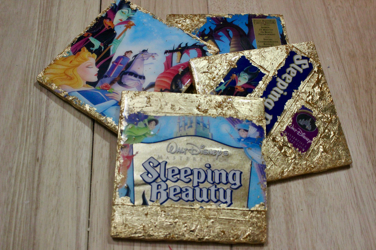 Sleeping Beauty VHS Coaster Set