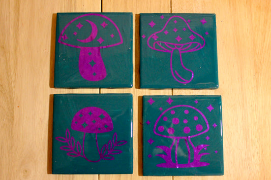 Mushroom Grove Coaster Set