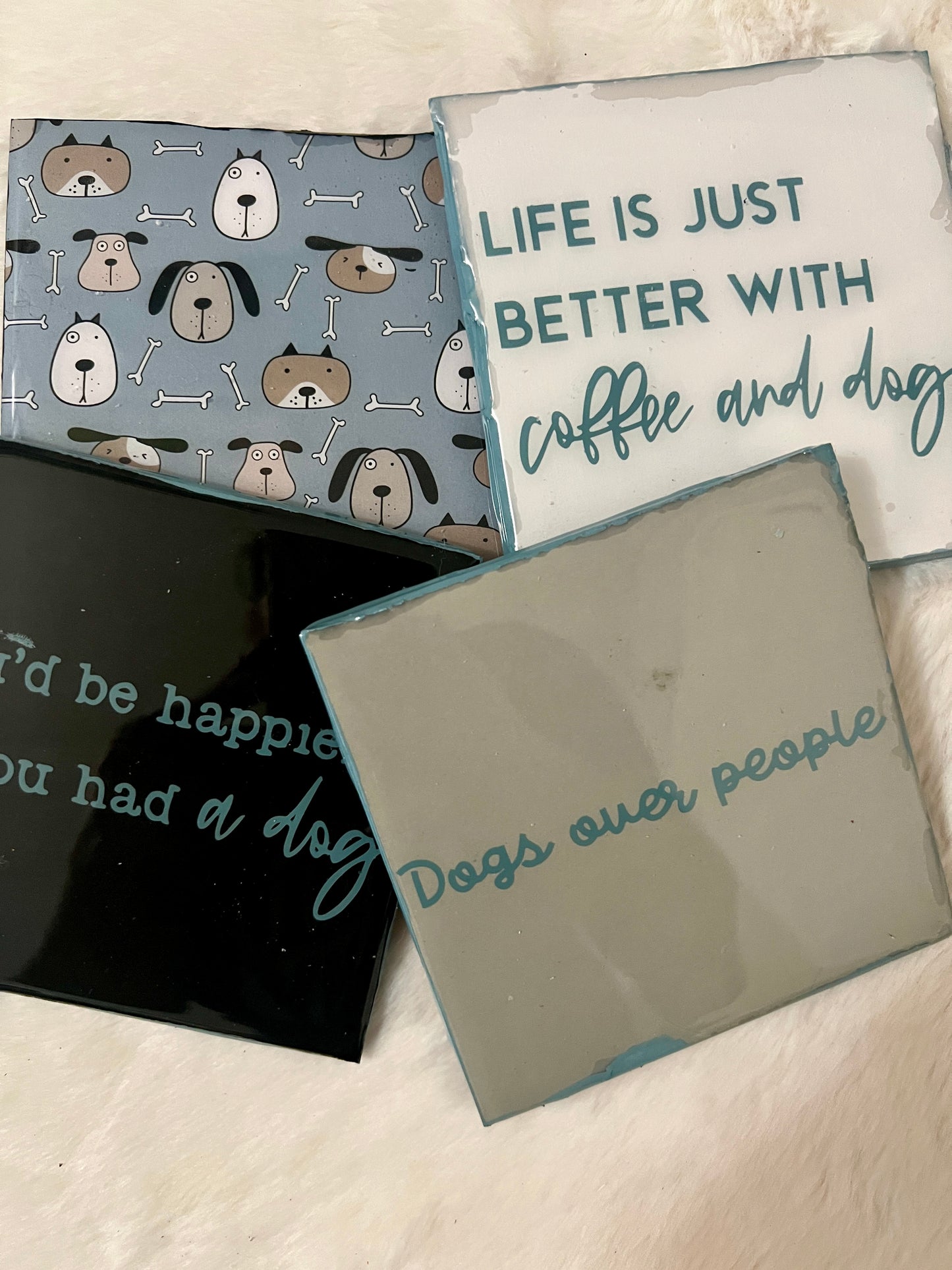 Life is Better with a Dog Coaster Set