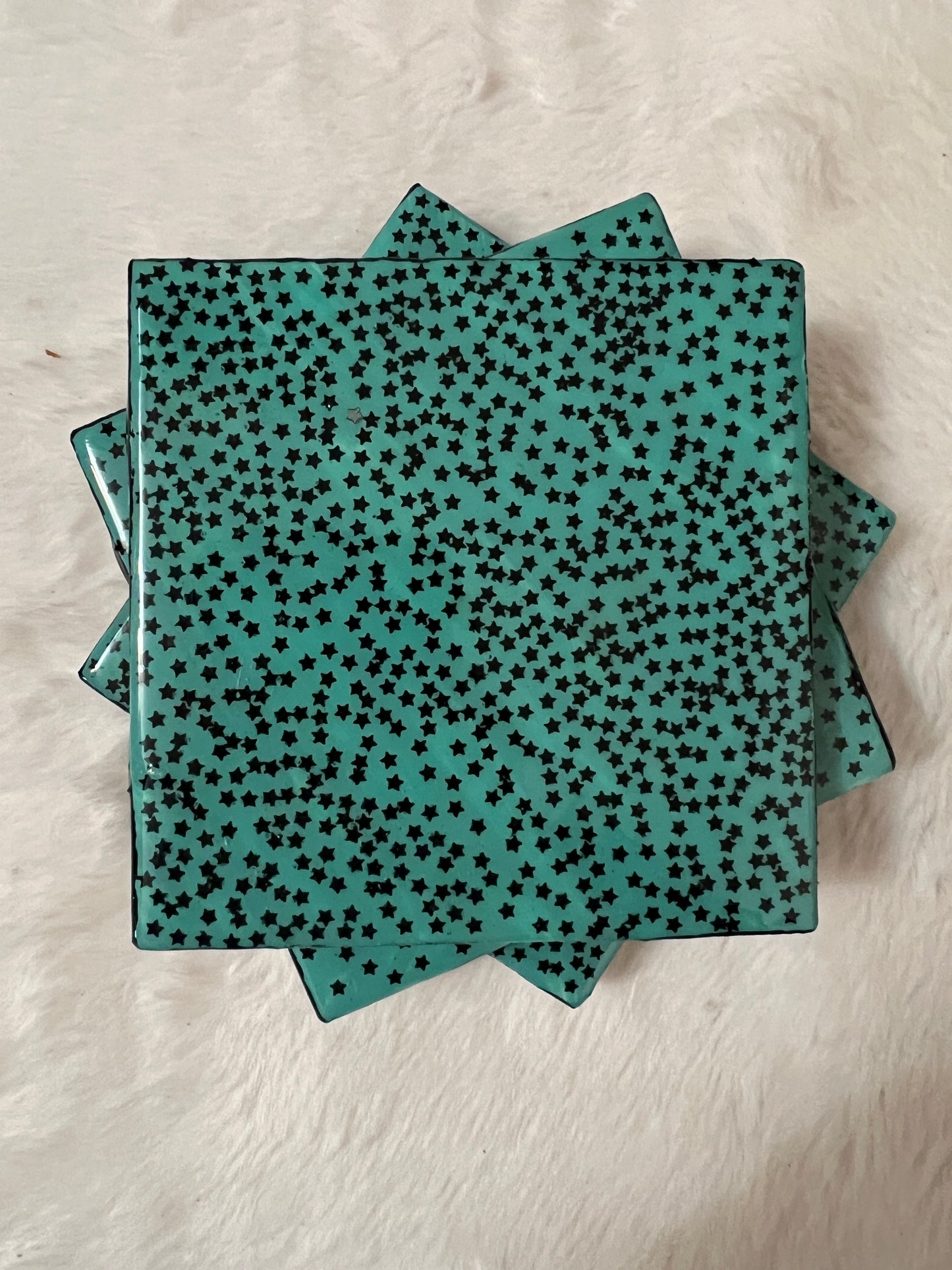 Black Stars Coaster Set
