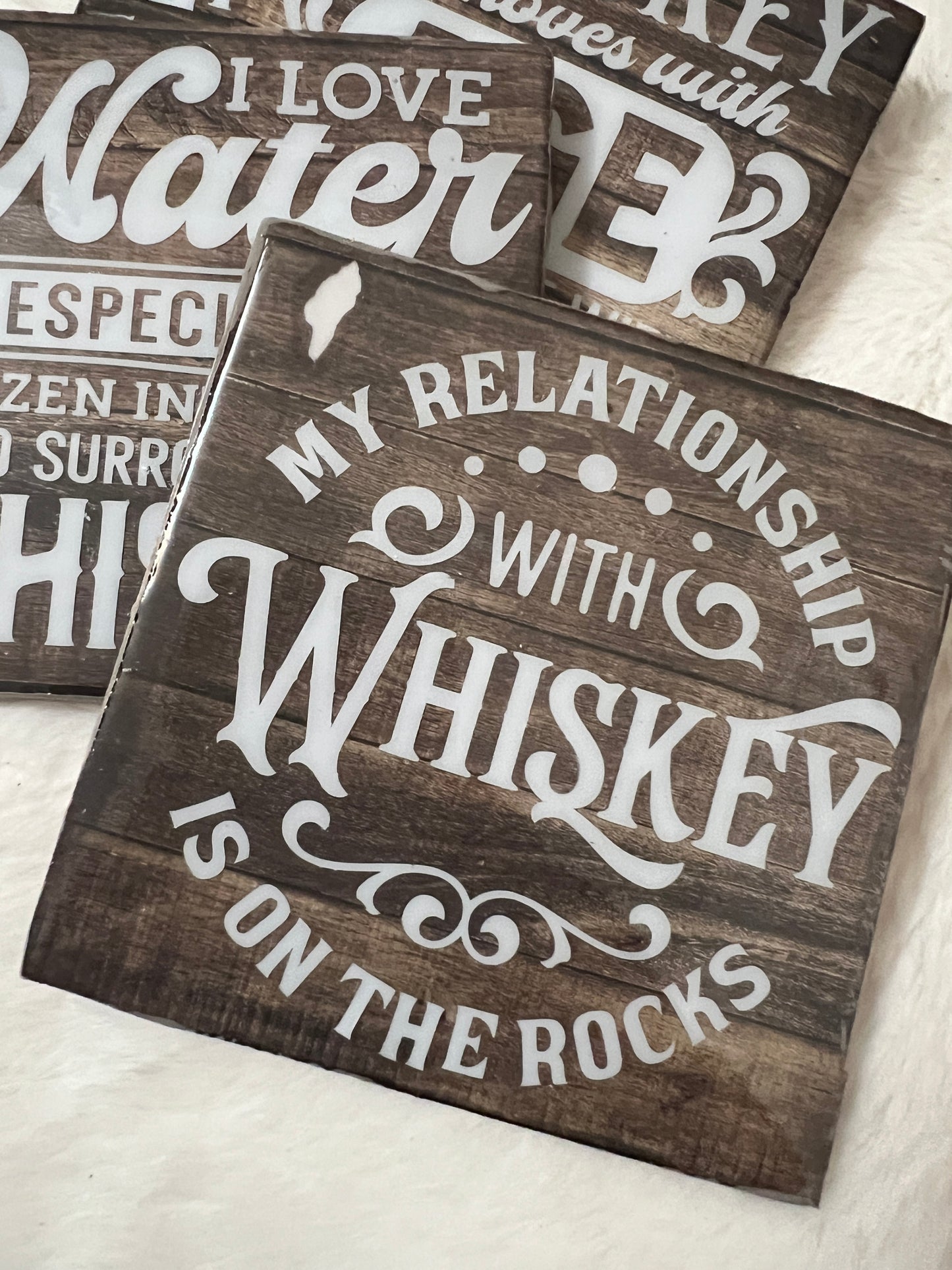 Whiskey Neat Coaster Set