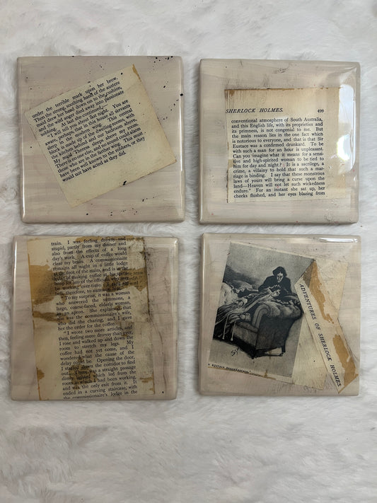 Vintage Sherlock Holmes Coaster Set