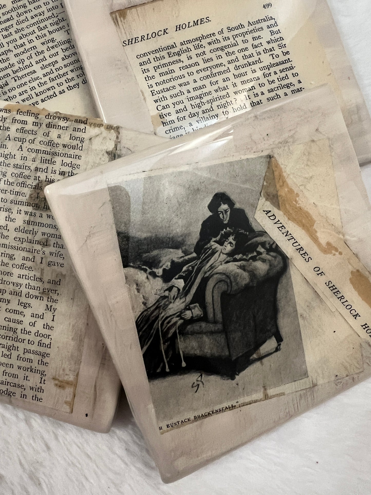 Vintage Sherlock Holmes Coaster Set