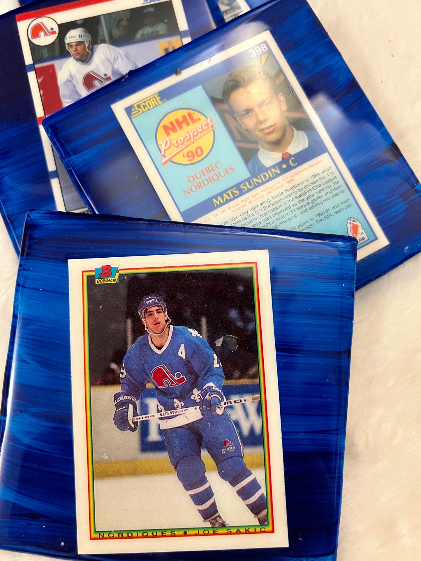 Vintage Hockey Card Coaster Set