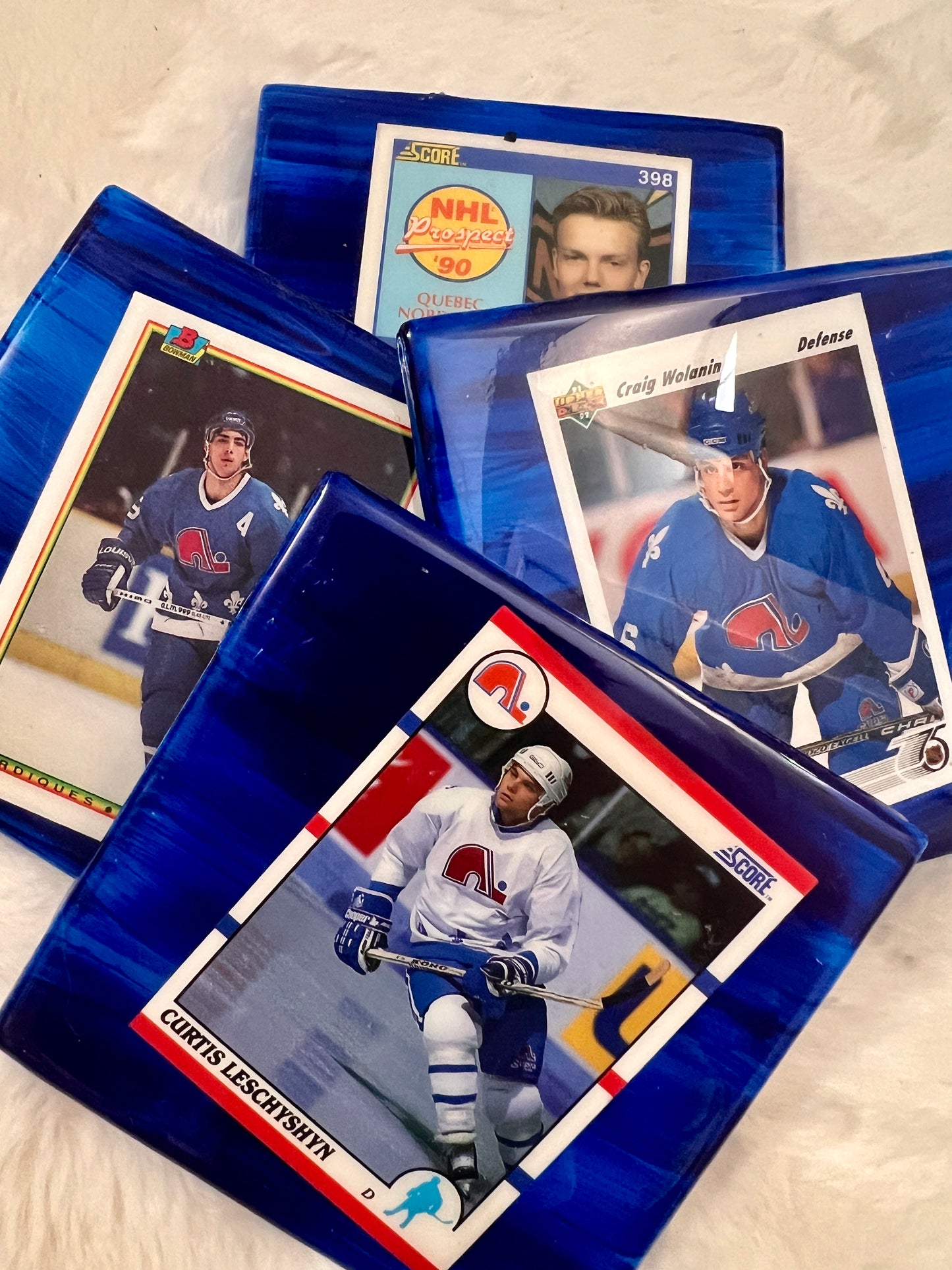 Vintage Hockey Card Coaster Set