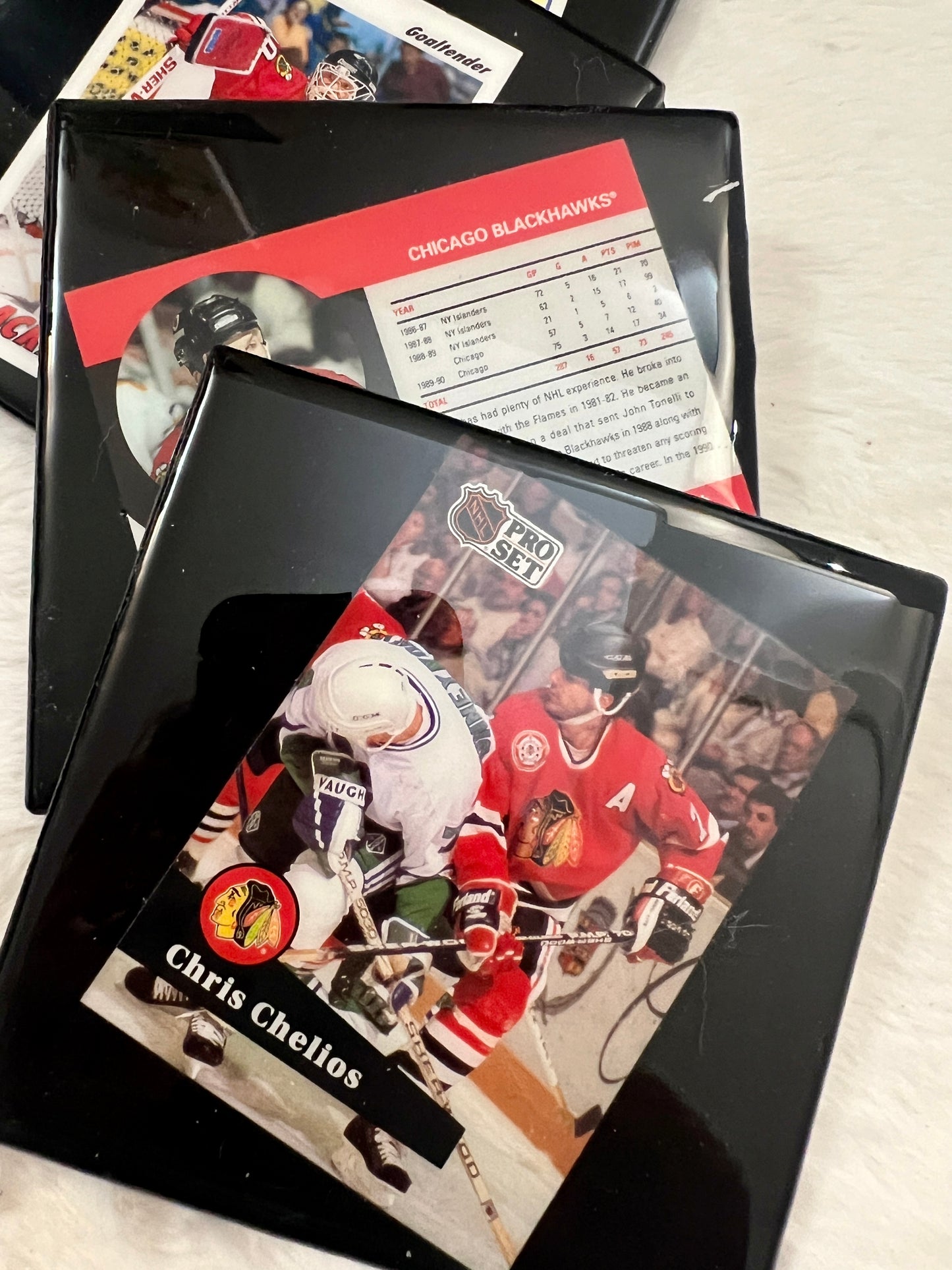 Vintage Hockey Card Coaster Set