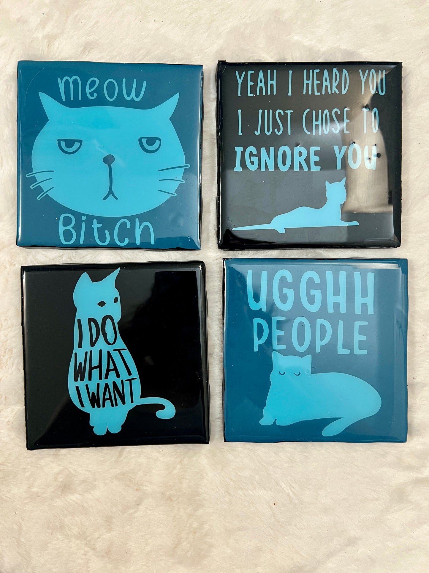 Sassy Cats Coaster Set