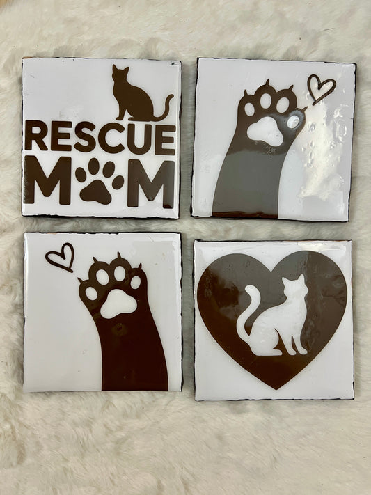 Rescue Mom coaster set