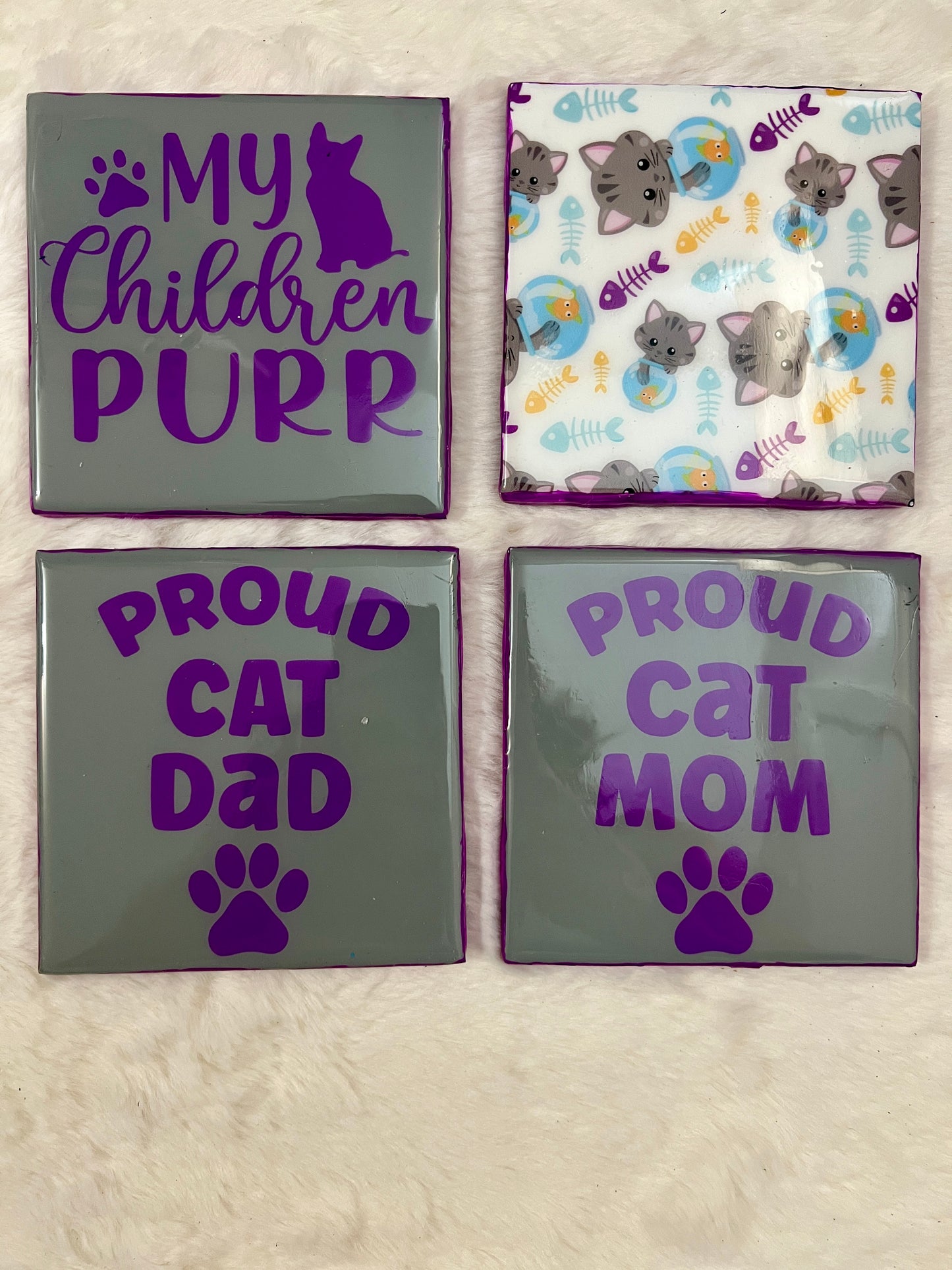 Cat Kids Coaster set