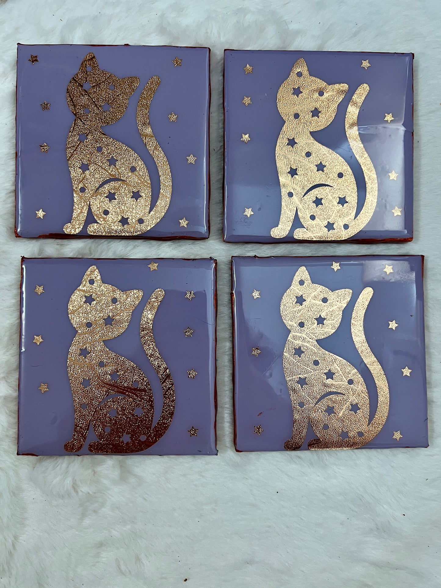 Mystical Kitty Coaster Set