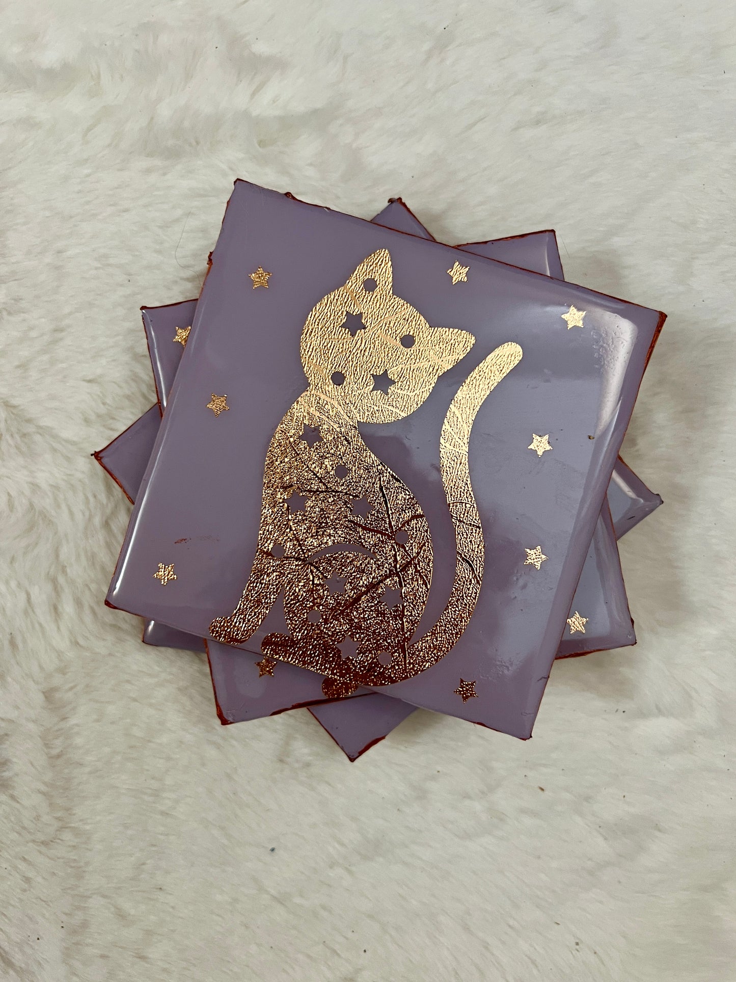 Mystical Kitty Coaster Set