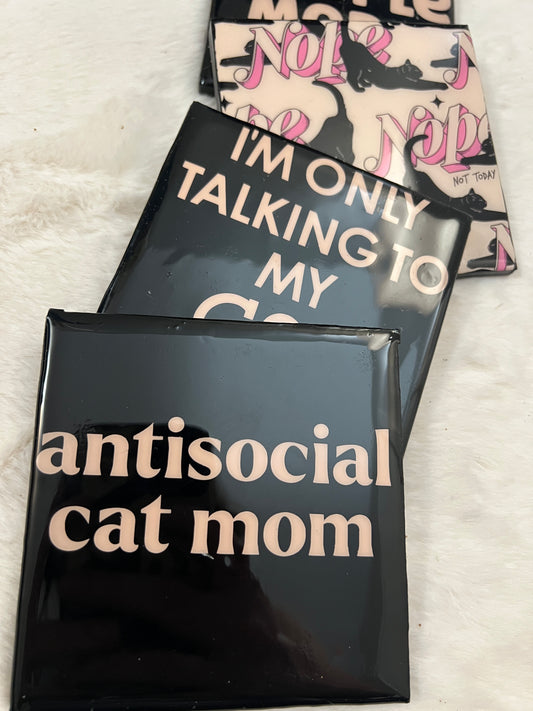 Antisocial Cat Mom Coaster set