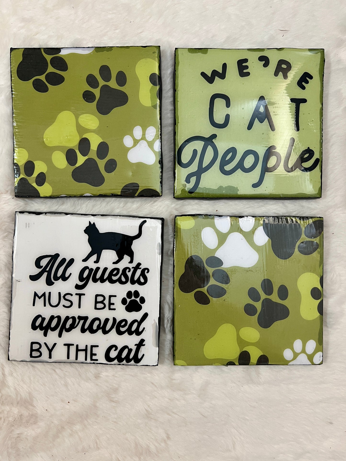 Cat People Coaster Set