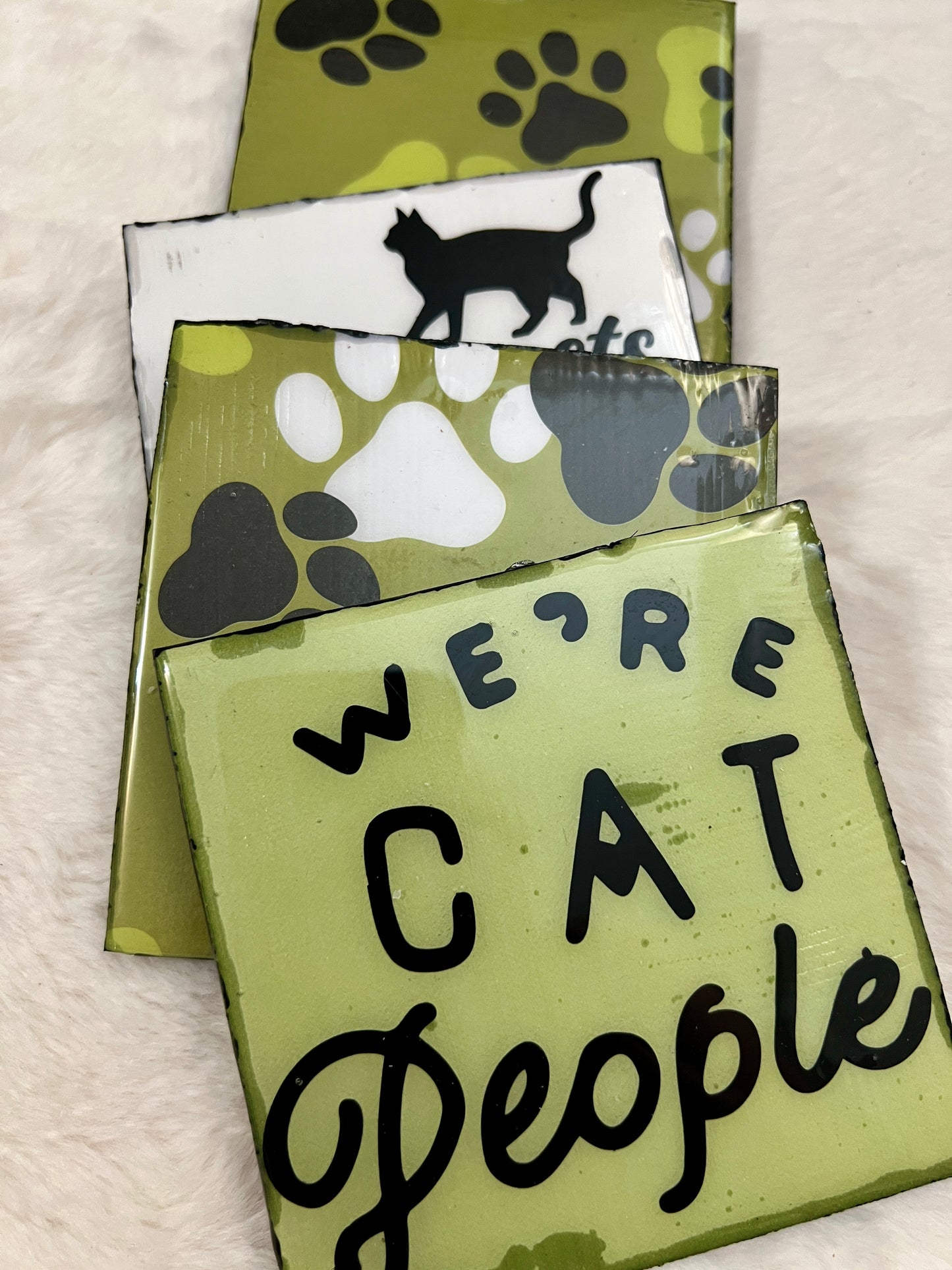Cat People Coaster Set