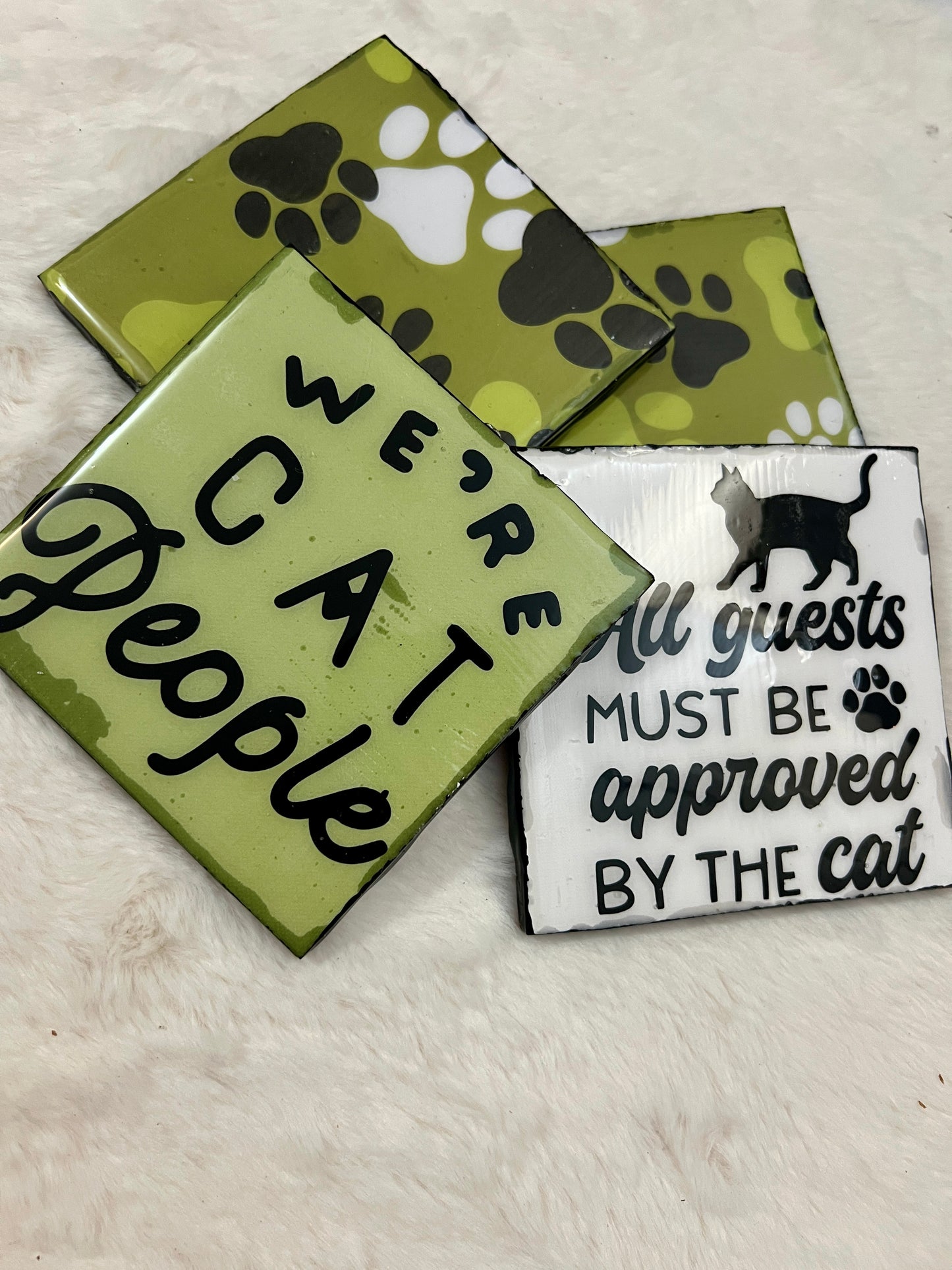 Cat People Coaster Set