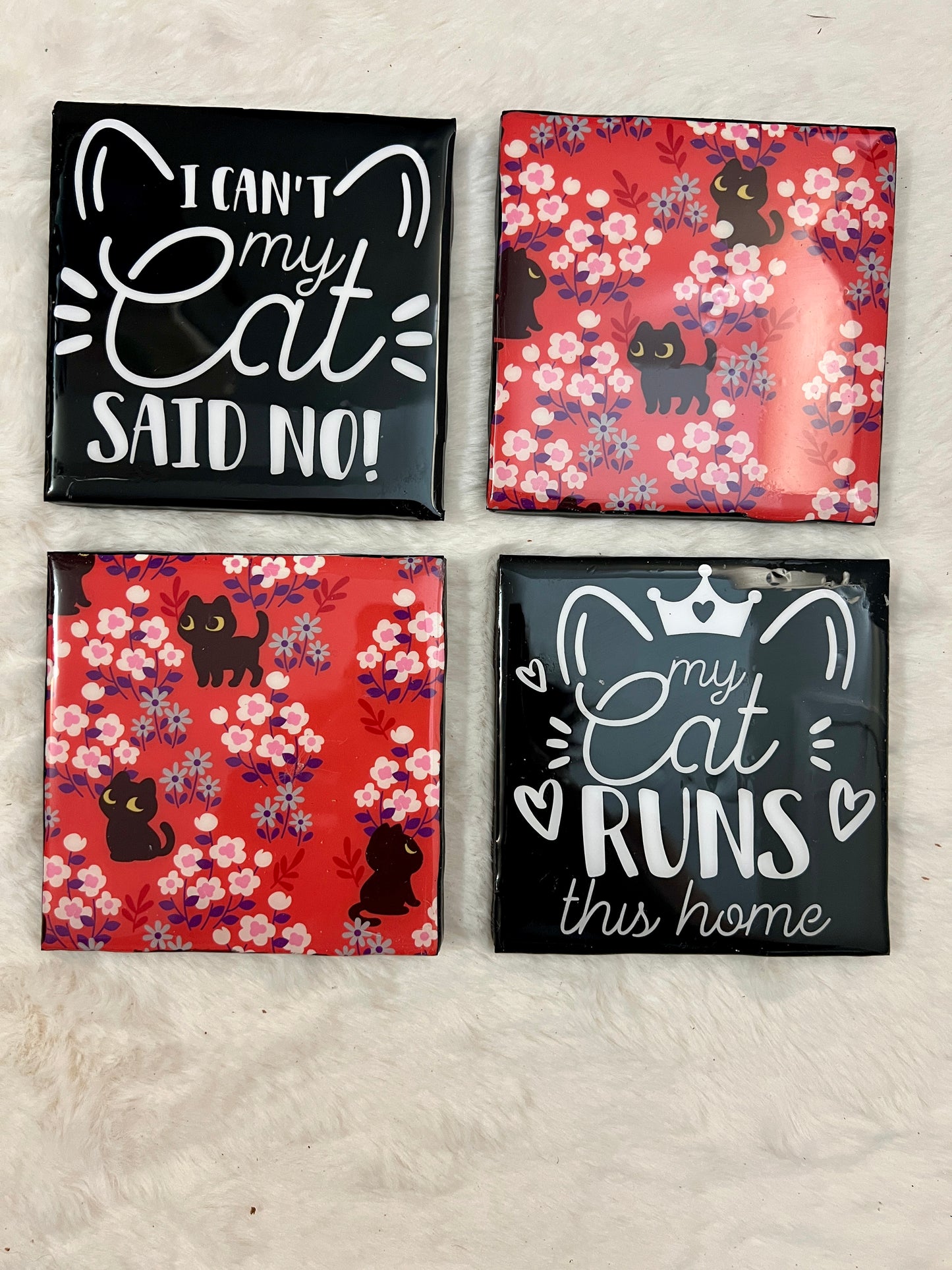 Cat Queen Coaster set