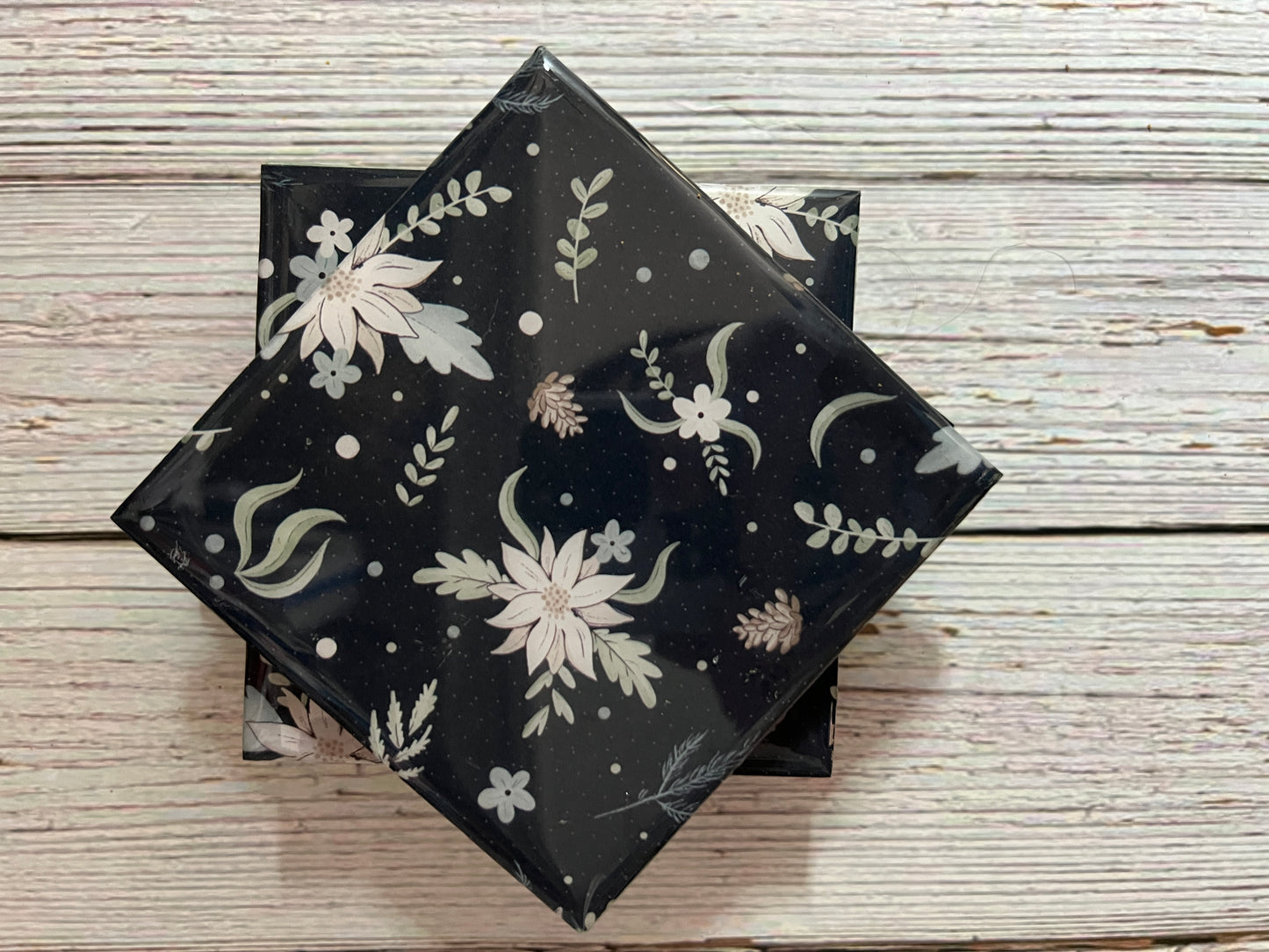 Moonlit Flowers Coaster Set